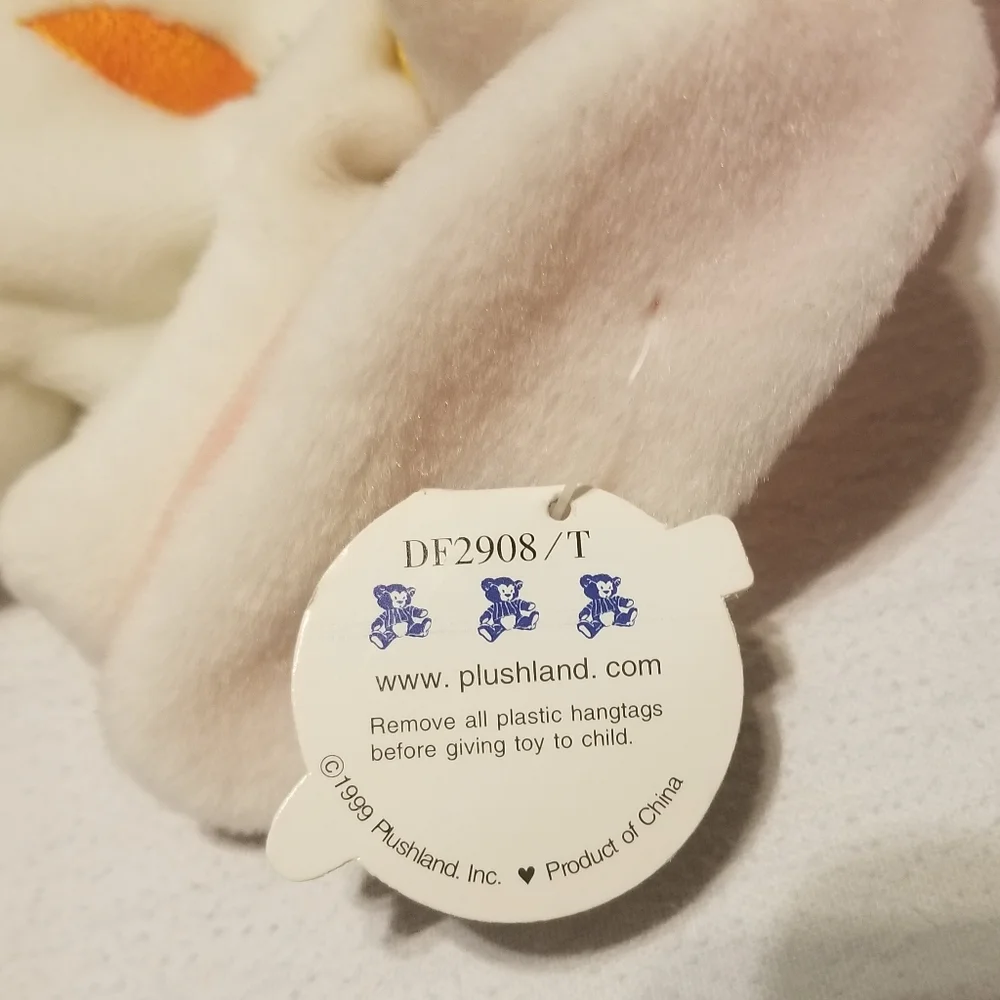 Like new 1999 Plushland white bunny - Picture 3 of 7
